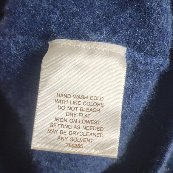 Article 365 Sweater Womens Large Blue 100% Cashmere V Neck Soft Knit Pullover - Picture 4 of 8